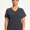 (PH) Infinity Women's Mock Wrap Solid Scrub Top - 2625A - Image 5