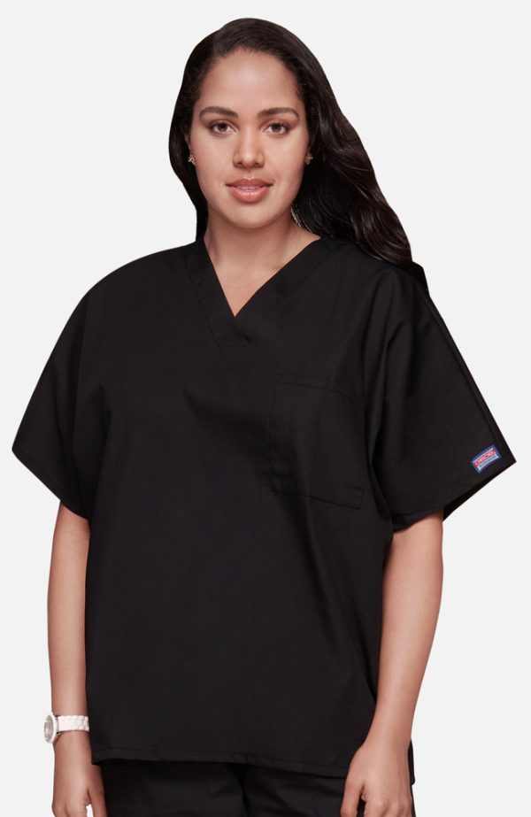 (PH) Unisex V-Neck 1 Pocket Solid Scrub Top - 4777