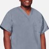 (PH) Unisex V-Neck 1 Pocket Solid Scrub Top - 4777 - Image 2