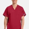 (PH) Unisex V-Neck 1 Pocket Solid Scrub Top - 4777 - Image 6