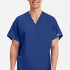 (PH) Unisex V-Neck 1 Pocket Solid Scrub Top - 4777 - Image 7