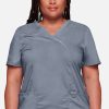 (PH) Women's Mock Wrap Solid Scrub Top - WW610 - Image 2