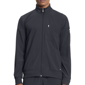 (TR) Men's Zip Front Solid Scrub Jacket - CK305A