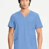 (PH) Men's V-Neck Solid Scrub Top - CK900 - Image 6