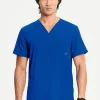 (PH) Men's V-Neck Solid Scrub Top - CK900 - Image 5