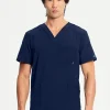 (PH) Men's V-Neck Solid Scrub Top - CK900 - Image 4