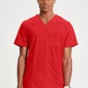 (PH) Men's V-Neck Solid Scrub Top - CK900 - Image 2