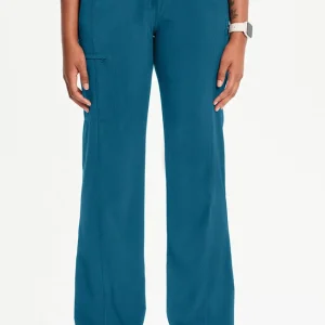 (CWINHS) Women's Rib Knit Drawstring Waist Scrub Pant - 1123A-CB
