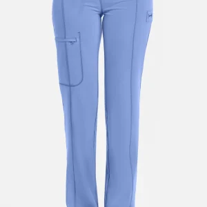 (PH) Women's Rib Knit Drawstring Waist Scrub Pant - 1123A