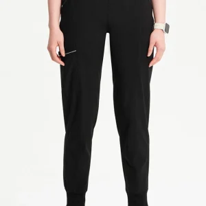 (CWINHS) Women's Elastic Waistband Jogger Scrub Pant - CK110A-BL