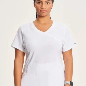(CWINHS-PN) Infinity Women's Mock Wrap Solid Scrub Top - 2625A
