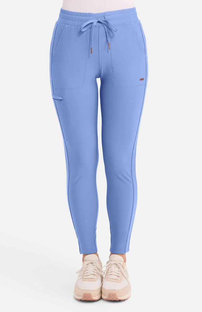 (PH-BO) Women's Mid Rise Tapered Leg Drawstring Pant - CK095