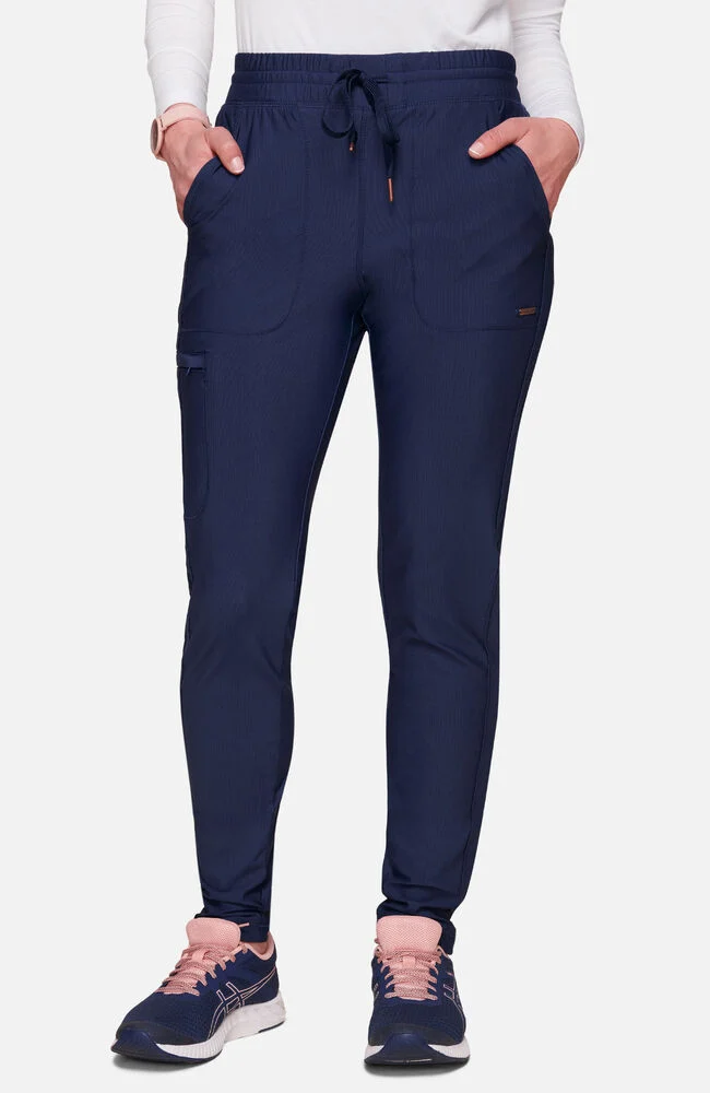 (PH-BO) Women's Mid Rise Tapered Leg Drawstring Pant - CK095 - Image 4