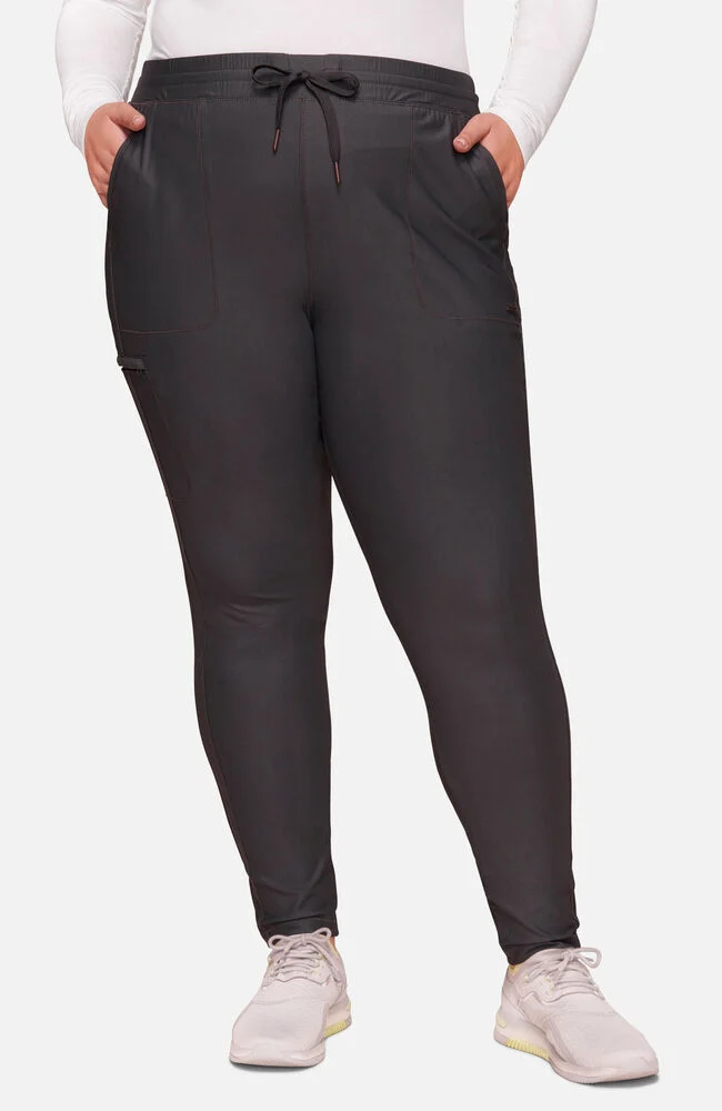 (PH-BO) Women's Mid Rise Tapered Leg Drawstring Pant - CK095 - Image 3