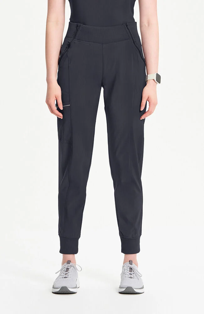 (PH-BO) Women's Elastic Waistband Jogger Scrub Pant - CK110A - Image 3