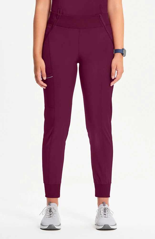 (PH-BO) Women's Elastic Waistband Jogger Scrub Pant - CK110A - Image 2