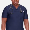 (PH) Men's V-Neck Solid Scrub Top - CK885 - Image 3