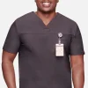 (PH) Men's V-Neck Solid Scrub Top - CK885 - Image 2