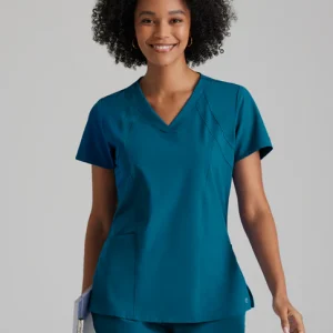 (PH) Racer 4-Pocket V-Neck Scrub Top - 5105