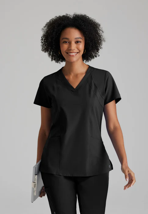 (PH-BO) Racer 4-Pocket V-Neck Scrub Top - 5105 - Image 2