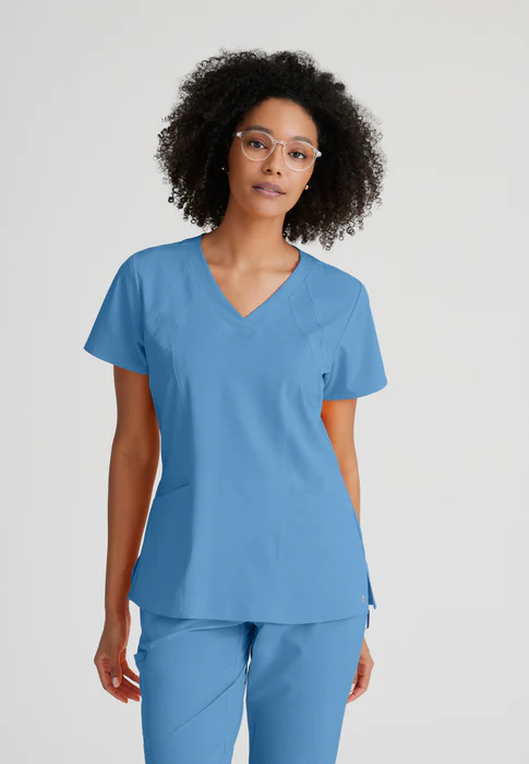 (PH-BO) Racer 4-Pocket V-Neck Scrub Top - 5105 - Image 7