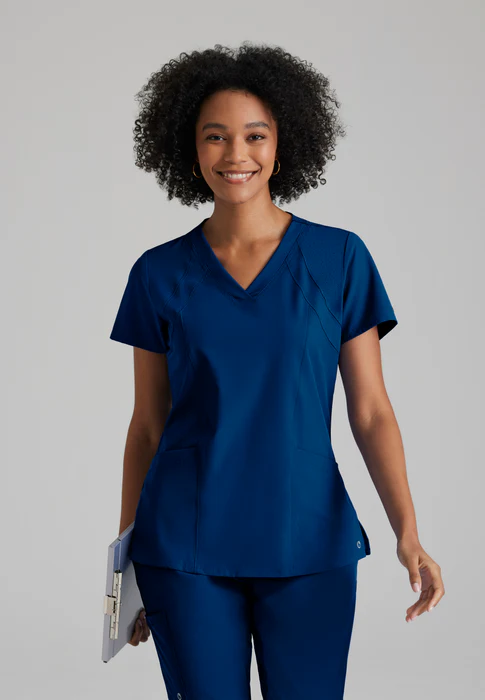 (PH-BO) Racer 4-Pocket V-Neck Scrub Top - 5105 - Image 5
