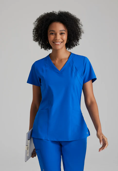 (PH-BO) Racer 4-Pocket V-Neck Scrub Top - 5105 - Image 4