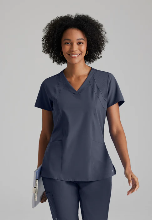 (PH-BO) Racer 4-Pocket V-Neck Scrub Top - 5105 - Image 3