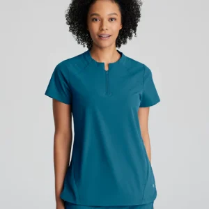 (PH) Flux 2-Pocket Banded Zip Collar Top - BOT216