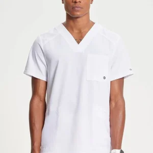 (CWINHS-RN) Men's Stretch V-Neck Scrub Top - CK900