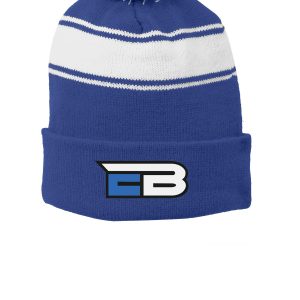 (EBSS) Sport-Tek® Stripe Pom Pom Beanie - STC28