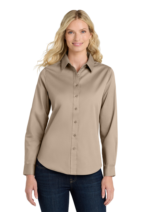 (TA) Port Authority® Women's Long Sleeve Easy Care Shirt - L608 - Image 2