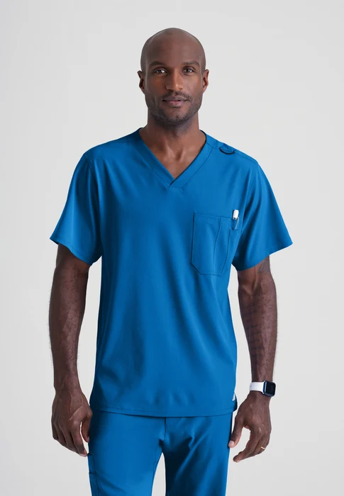 (PH-BO) Structure 1-Pocket V-Neck Scrub Top - SK0112