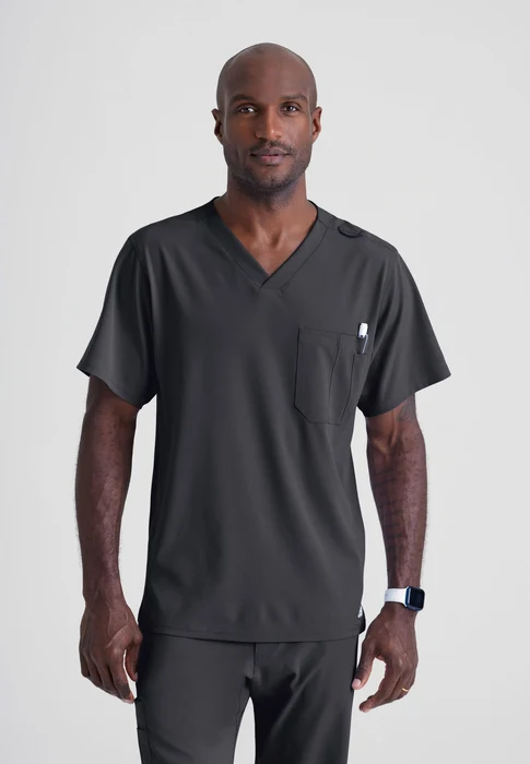 (PH-BO) Structure 1-Pocket V-Neck Scrub Top - SK0112 - Image 3